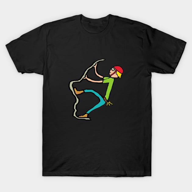 Rock Climbing T-Shirt by Mark Ewbie